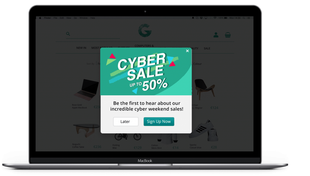 Drive email subscriptions during Cyber Weekend