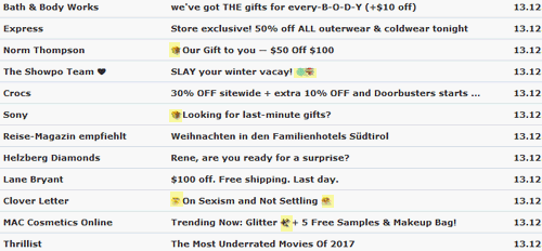 use of emojis in email subject lines